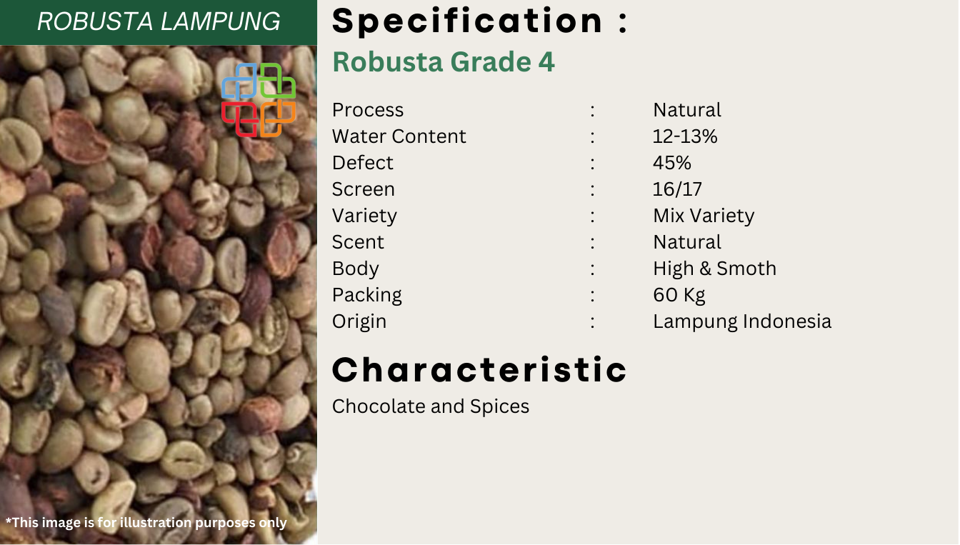 Indonesian Coffee Bean Exporter - Robusta Grade 4